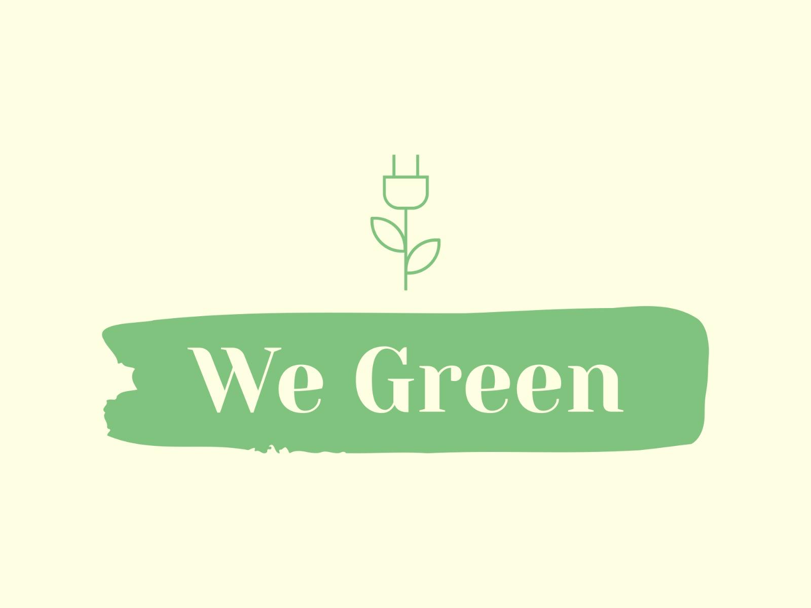 We Green campaign logo